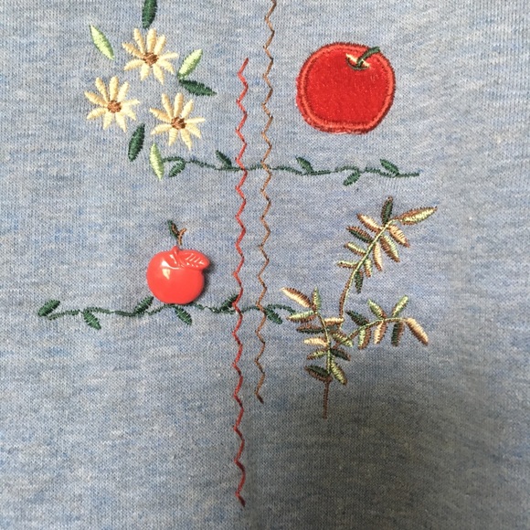 Shenanigans Apple Themed Cardigan - Petite XL - Picture 2 of 4